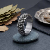 Vintage Wheat Ear Stainless Steel Spinner Ring | Gthic.com