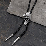 Vintage Wolf Head Alloy Animal Bolo Tie | Gthic.com