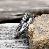 Vintage Wukong Jin Gu Bang Stainless Steel Ring