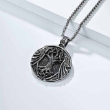 Vintage Yggdrasil Helm of Awe Stainless Steel Pendant
