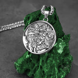 Vintage Zakiram Stainless Steel Round Pendant