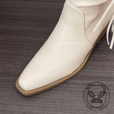 Wasteland Style Fringe Pointed Toe Martin Boots