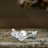 Wave Sun and Moon Alloy Open Couple Ring | Gthic.com