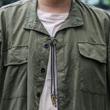 Corbata tipo bolo trenzada de aleación con calavera de West Bull