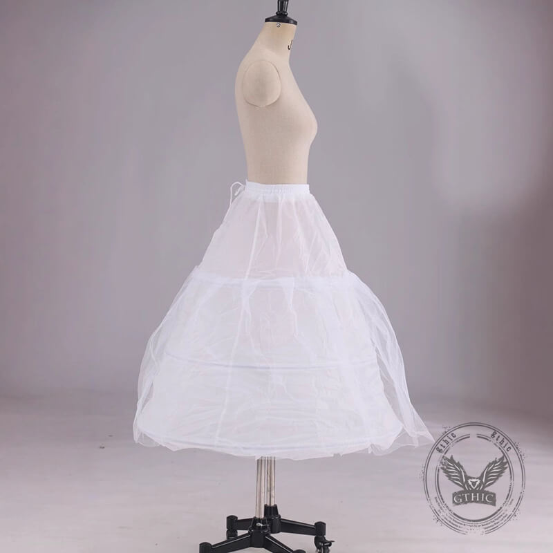 White Fishbone A-Line Wedding Dress Petticoat GTHIC White Fishbone A-Line Wedding Dress Petticoat GTHIC