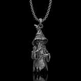Wicked Wizard Sterling Silver Skull Pendant | Gthic.com