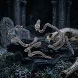 Winding Snake Stainless Steel Ear Cuffs