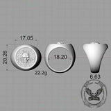 Wreath Skull Memento Mori Letters Sterling Silver Ring