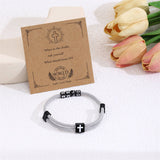 WWJD Letter Cross Adjustable Nylon Bracelet