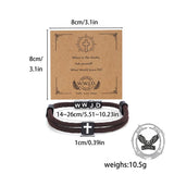 WWJD Letter Cross Adjustable Nylon Bracelet