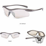 Y2K Half-Frame UV-Proof Outdoor Punk PC Sunglasses