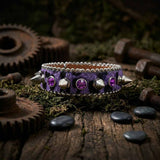 Y2K Spiked Rhinestone PU Leather Cuff Bracelet