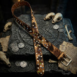 Y2K Street Star Rhinestone Studded PU Leather Belt | Gthic.com