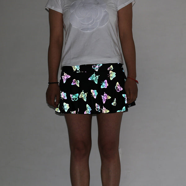Zebra Print Spandex Reflective Skirt | Gthic.com