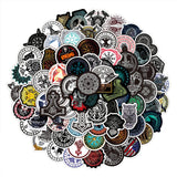 100 Pcs Waterproof Viking Symbols Totem Sticker | Gthic.com