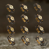 12 Constellation Alloy Leather Bracelet | Gthic.com