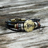 12 Constellation Alloy Leather Bracelet