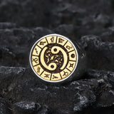 12 Constellation Zodiac Signs Stainless Steel Ring