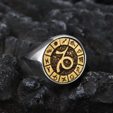 12 Constellation Zodiac Signs Stainless Steel Ring