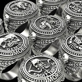 12 Constellations Zodiac Sign Sterling Silver Skull Ring | Gthic.com