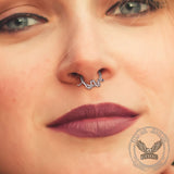 16 Gauge Snake Titanium Septum Piercing Ring