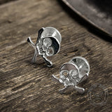 16G Crossbones Skull Titanium Piercing Lip Ring | Gthic.com