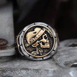 1936 Hobo Nickels Liberty Stainless Steel Skull Ring 04 | Gthic.com