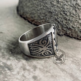 1937 Hobo Nickel Coin Sterling Silver Skull Ring | Gthic.com