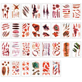 30 Pcs Halloween Horror Wound Temporary Tattoo Stickers01 | Gthic.com