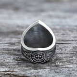 8 Point Star Stainless Steel Ring