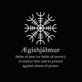 Norse Helm of Awe "Aegishjalmr" Sterling Silver Viking Ring