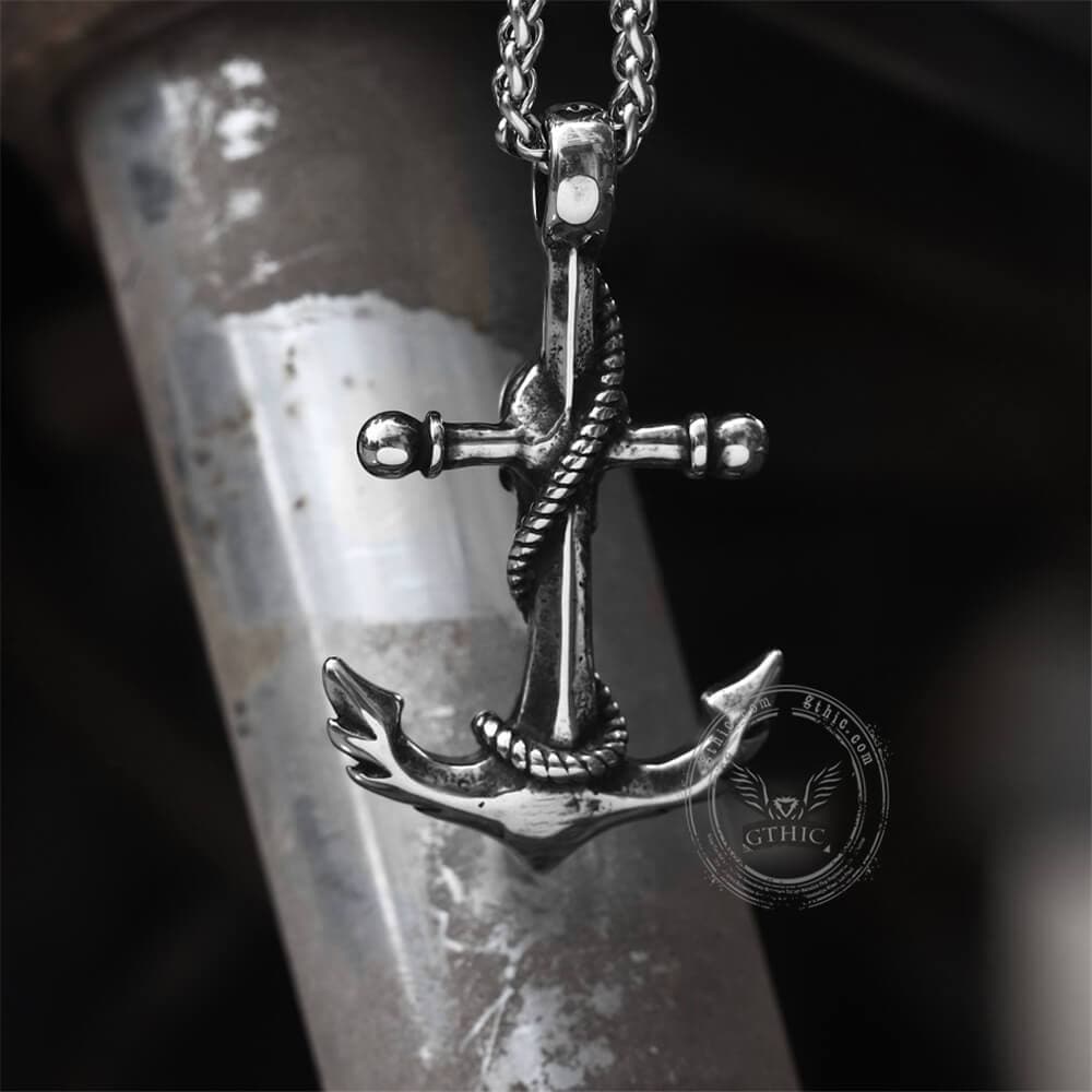 Anchor Stainless Steel Skull Pendant – GTHIC