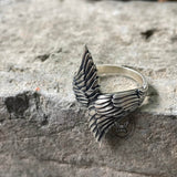 Angel Descends Sterling Silver Ring01 | Gthic.com