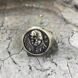 Angel Devil Sterling Silver Skull Ring | Gthic.com