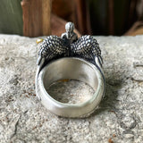 Angel Saves Jesus Sterling Silver Ring