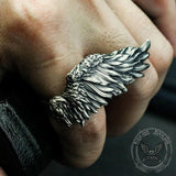 Angel Wing Sterling Silver Ring | Gthic.com
