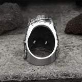 Aztec Jaguar Warrior Skull Ring | Gthic.com