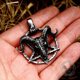 Baphomet Goat Head Stainless Steel Satan Pendant 02 | Gthic.com