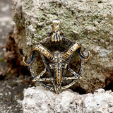 Baphomet Goat Head Stainless Steel Satan Pendant | Gthic.com