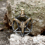 Baphomet Goat Head Stainless Steel Satan Pendant | Gthic.com