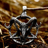 Baphomet Goat Head Stainless Steel Satan Pendant 01 | Gthic.com
