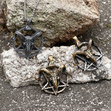 Baphomet Goat Head Stainless Steel Satan Pendant | Gthic.com