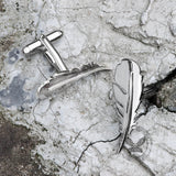 Angel Feather Brass Gothic Cufflinks | Gthic.com
