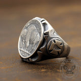 Buffalo Coin Sterling Silver Punk Ring