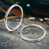 Cartilage Sleeper Titanium Hoop Earrings | Gthic.com