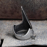 Carve Patterns Stainless Steel Archer Ring