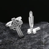 Celtic Cross Brass Cufflinks 02 | Gthic.com