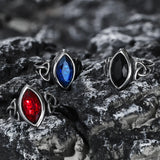 Celtic Knot Gemstone Stainless Steel Viking Ring | Gthic.com