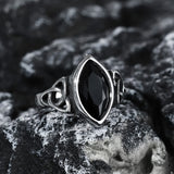 Celtic Knot Gemstone Stainless Steel Viking Ring | Gthic.com