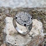 Celtic Knot Knights Templar Stainless Steel Viking Ring | Gthic.com